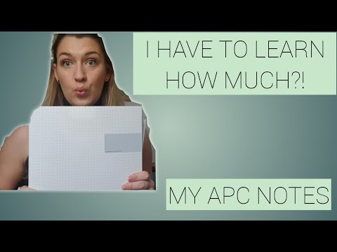 How To Organise Your APC Notes