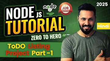 Node JS Project in Hindi #1 Node JS To-Do List Project with MongoDB | Project Setup