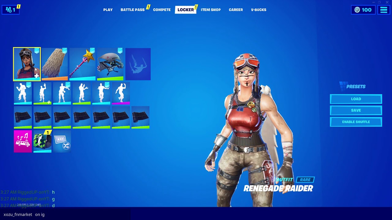 Renegade Raider Account For Trade / Sell (Read description) - YouTube