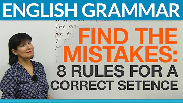 How do you identify correct sentences?