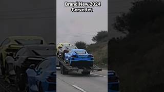 Brand New 2024 Chevrolet Corvettes Being Transported To An Undisclosed Buyer #Celebrity #Hollywood