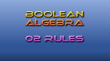 Computing Fundamentals Tutor Boolean Logic 02: Rules