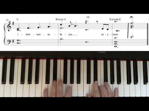 "idontwannabeyouanymore" by Billie Eilish—Easy Piano Arrangement (with Lyrics!)