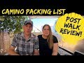 Camino de Santiago 2018 - Packing List Revisited - Review of our Gear