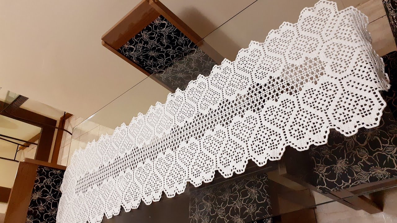 Caminho de Mesa Corações em Elos  Parte 1 