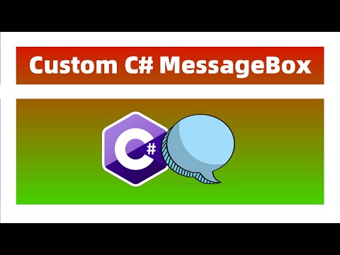 How To Create A Message Box With Custom Icon And Buttons | C# Programming