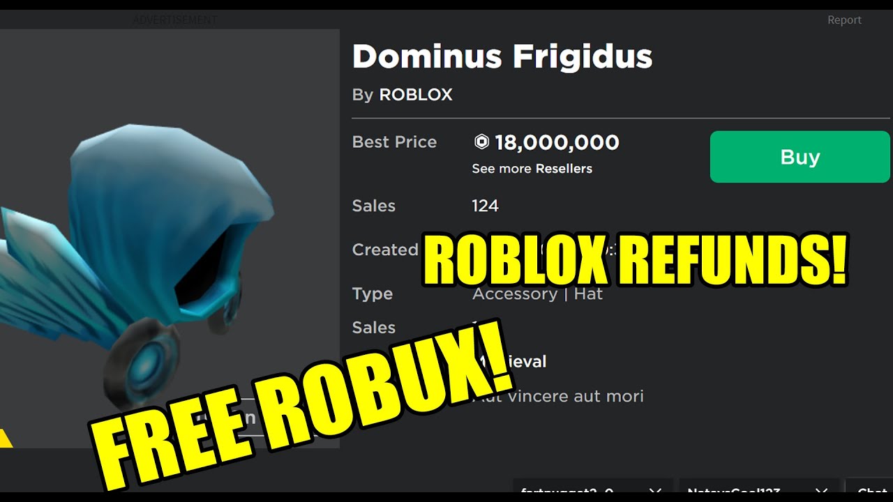 CLAIMNING MY REFUNDS FROM ROBLOX 