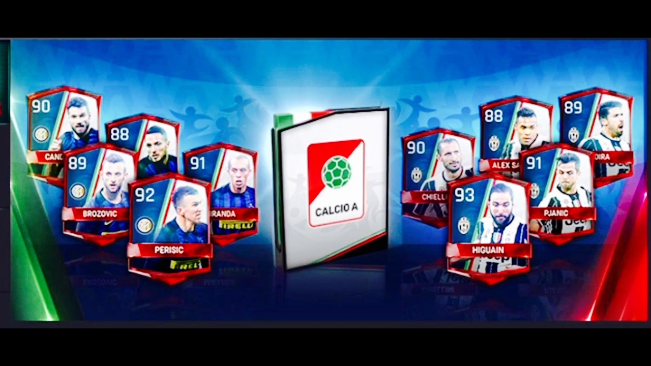 What's in Calcio A (series A) packs - 90+ players pack opening -FIFA 17 mobile