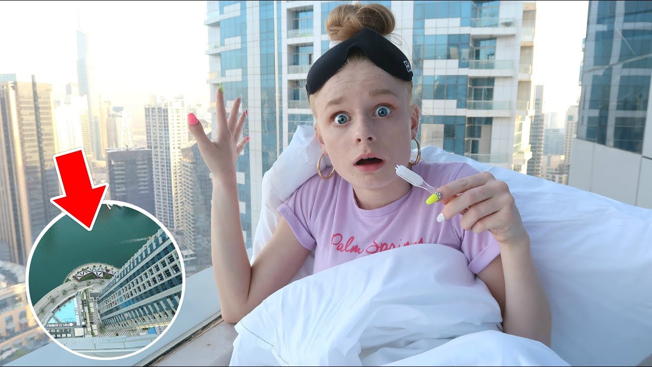 I spent 24 HOURS on SKYSCRAPER BALCONY! 🌃 *scary*