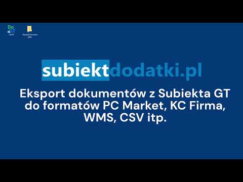 Eksport dokumentów z Subiekta GT – film instruktażowy – miniatura filmu