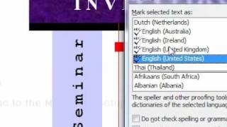 How to set the language used for checking the spelling and grammar of a document Word screenshot 5