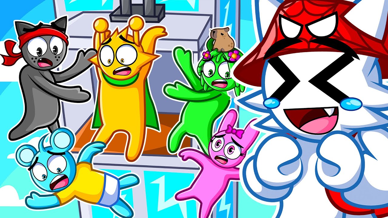 Sprunki vs 1 PELIGROSO Elevador! 😂 (Gang Beast)