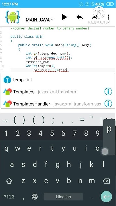 convert decimal number to binary number in Java program in android ...