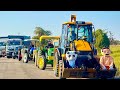 Jcb 3dx loading Mud in TATA Tippers Tractors Swaraj 855 Fe New Holland 3630 Tractors jcb Thar Truck