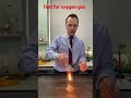 Gas test for oxygen. Glowing splint test for oxygen. #shorts