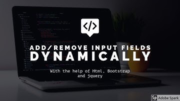 Add/remove input fields dynamically with HTML & jquery | Jquery Tutorial | Learn jquery