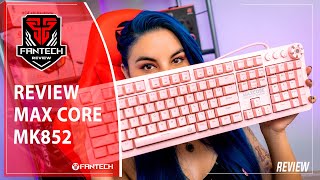 Review Teclado mecánico MAX CORE MK852 Sakura Editionen español y prueba de teclas y software screenshot 4