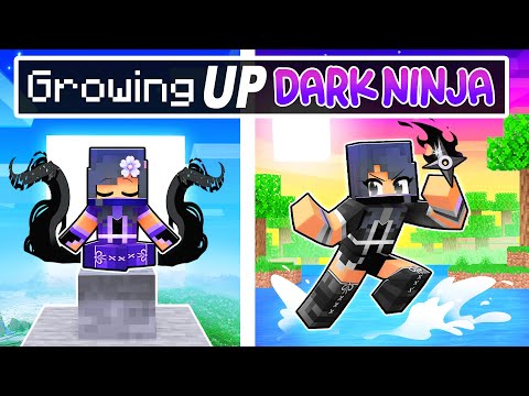 GROWING UP as a DARK NINJA in Minecraft!