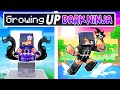 GROWING UP as a DARK NINJA in Minecraft!