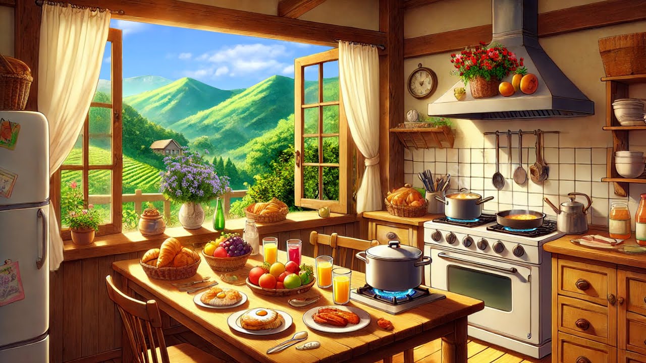 🌼 Gentle Summer Morning in My Cottage Kitchen | Baking, Birds & Breezy Vibes