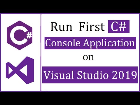 How to run first C# Console Application Project on Visual Studio 2019