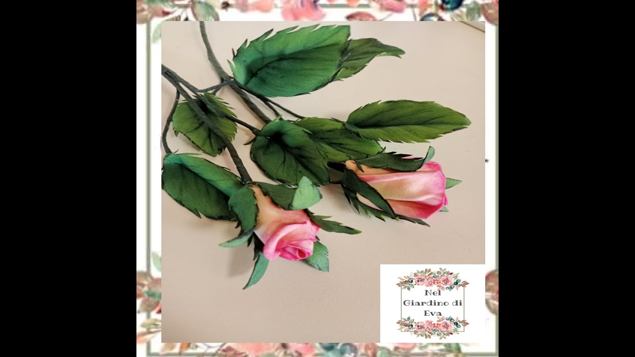 🌹Bocciolo di rosa chiuso in gomma eva #diy #fommy #gommacrepla