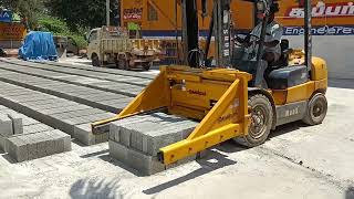 Forklift Horizontal Brick Grabber  1.5 ton Lifting Capacity  RANTON HYDRAULICS  MAAS FORKLIFT