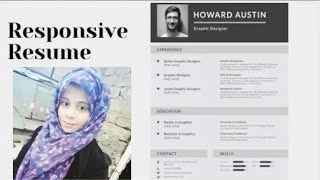 How To Create CV/resume design using html, css and bootstrap | part 1 | 2023 updated