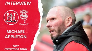 Michael Appleton: "We deserved that point | Fleetwood Town (A) | Post-match press conference