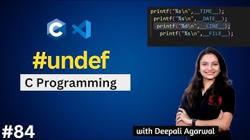 #undef Macro in C | Predefined Macros in C | Pre-Processor Command #84
