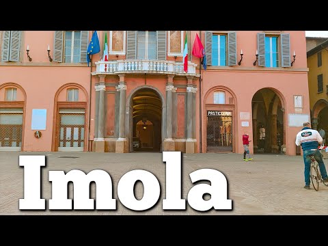 Italy. IMOLA - 4k Walking Tour around the City - Virtual Travel Guide.  Italy