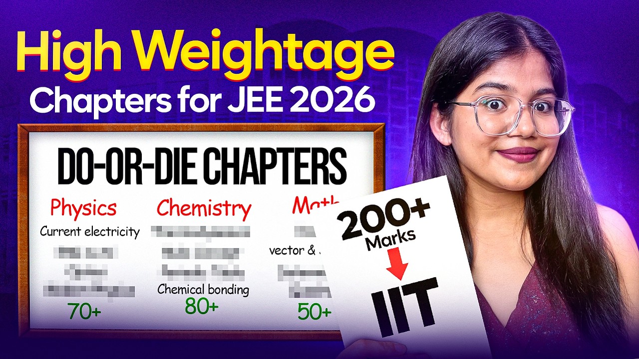 Don't SKIP these CHAPTERS if you want 99%ile - JEE Main 2026✅🔥