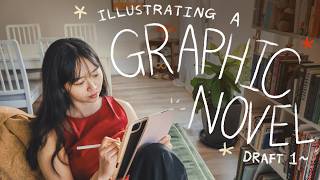 I used to hate drawing humans but I overcame it to illustrate my graphic novel ✒️🏫 art vlog
