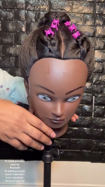  Braided ponytail tutorial#ponytailhairstyles#ponytail#sportshairstyles ...