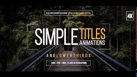 30 Simple Titles After Effects Template
