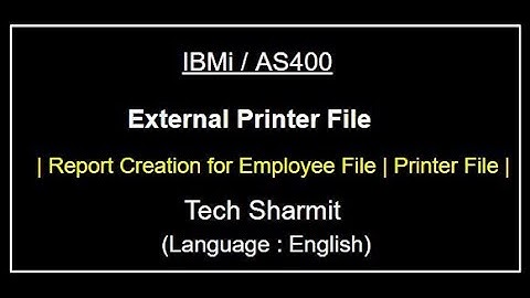Report creation for Employee file  in IBMi | Printer File in ibmi  | External Printer file | PRTF |