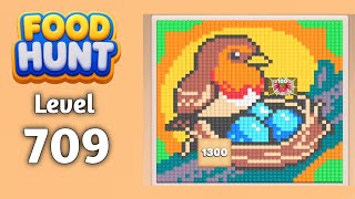 Food Hunt Pixel puzzle level 709 walkthrough solution gameplay 