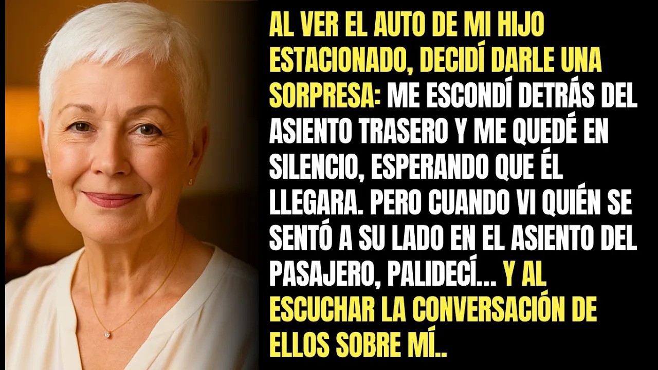 Decidí Darle Una Sorpresa A Mi Hijo Escondiéndome En El Auto, Pero Cuando Vi Quién Estaba Senta