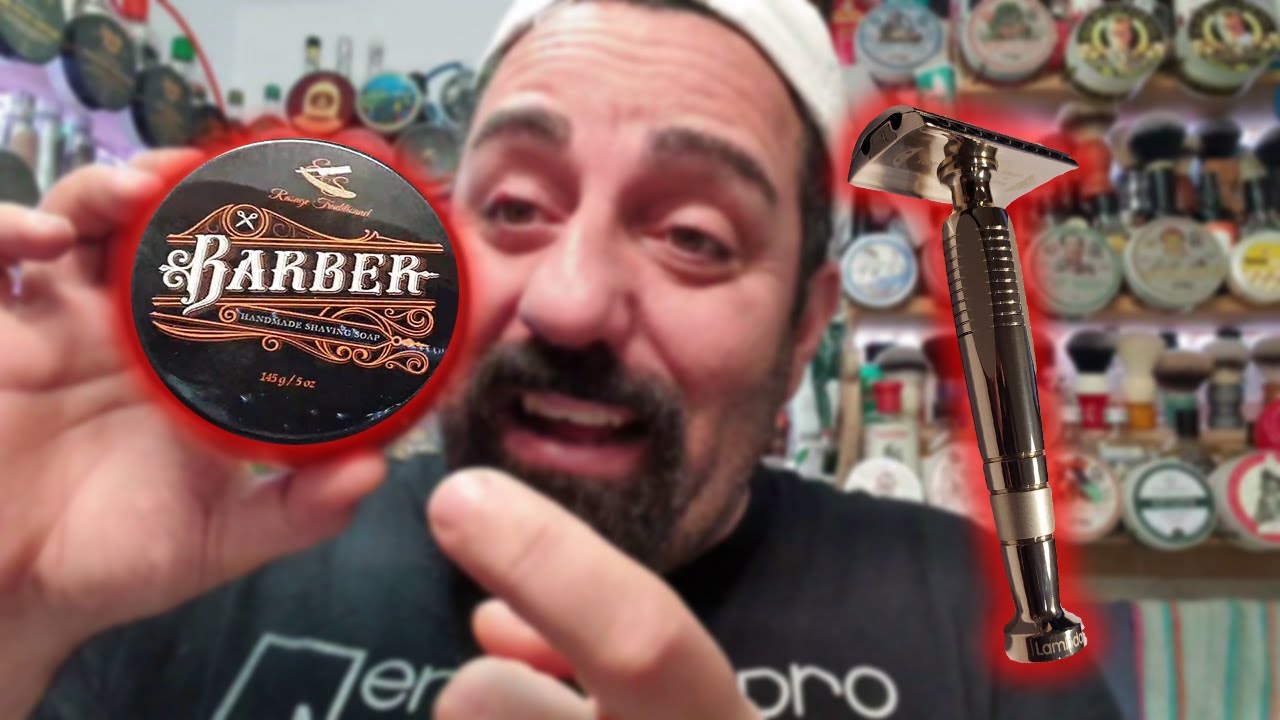 ️ E&S RASAGE TRADITIONNEL SET "BARBER"🧼, RASOIO LAMBDA ATHENA🗡️ NON