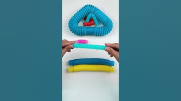 Relaxing and Creating Four POP TUBE ASMR #satisfyingvideos #relaxing #oddasmr #poptubesounds #diy