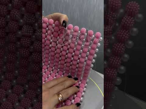 شنطه العيد لعشاق الاناقه والتميز خرز فتافيت السكر   شنطة بالخرز شنطة باللولى هاند ميد
