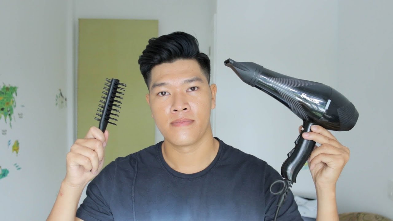 Cách sấy tóc cho đàn ông I Cách tạo kiểu tóc hàng ngày I How to blowdry   YouTube