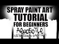 Spray Paint Art Tutorial For Beginners   Planet and Mountain Spray Art Tutorial