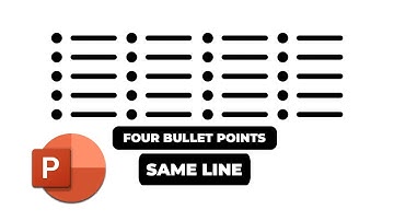 How to put four bullet points on one line in PowerPoint
