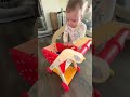 Dakota showing off her toy shopping cart! #kidsshoppingcart #babytoys #toddlertoys #trolley