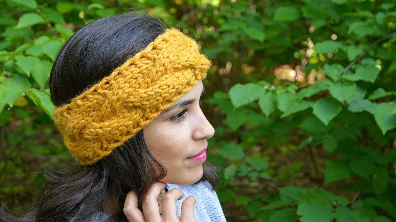 EASY KNITTING CABLE/BRAIDED HEADBAND | CJ Design ♡