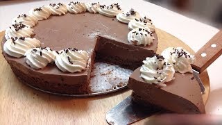 Chocolate mousse pie recipe. how to make no bake cake. ingredients:
for biscuits crust: 200g plain marie 4 tablespoons melted butter 2
cocoa ...
