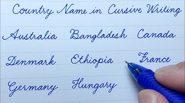 Cursive writing a to z | Country Names | English Cursive writing abcd | Cursive handwriting practice