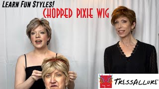 Allison Wilson Shows How To Style The NEW TressAllure CHOPPED PIXIE WIG | 3 Colors | Fun Styles!