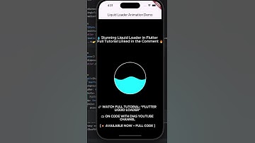 Flutter Liquid Loader Animation in 30 Seconds! 💧 | Flutter CustomPaint Tutorial #shorts
